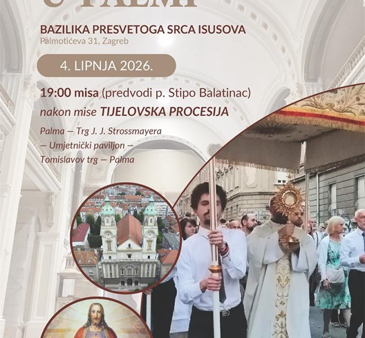 Tijelovska procesija iz Bazilike Presvetoga Srca Isusova